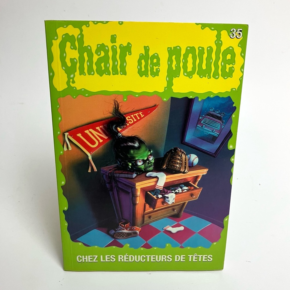 Chair de poule #35 1996 Goosebumps 90s R.L. Stine French Book Quebec Heritage